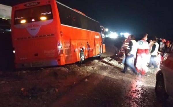 حادثه واژگونی اتوبوس در محور میناب، بندرعباس
